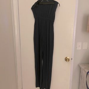 Navy Strapless Romper